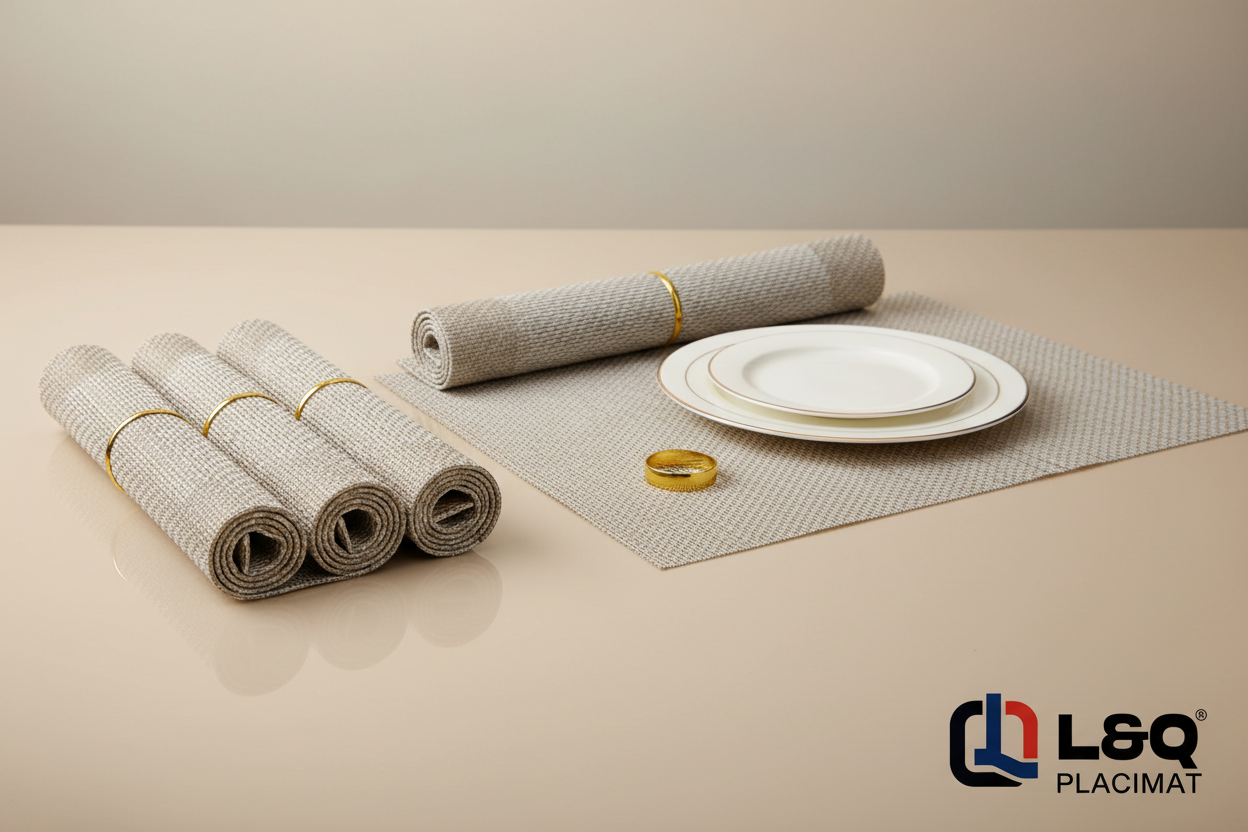 Individuales L&Q Placemat - fondo publicitario elegante